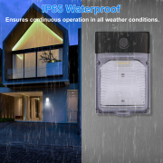 180 -Watt EQ Bronze Hardwired LED Outdoor Wall Pack Light 3500 -Lumen