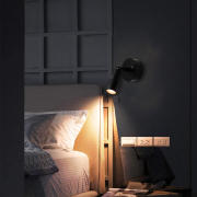 LED Reading Light 4-in W 1 -Light Matte Black Integrated LED Wall Sconce
