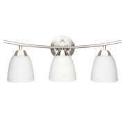 22-in 3 Light Brushed White Modern/contemporary Bathroom Vanity light
