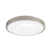 Flush Mount Light 11.75-in Brushed Nickel Indoor 1 -Light LED Flush Mount Light Plastic Shade
