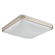 Flush Mount Light 14-in Nickel Indoor 1 -Light LED Flush Mount Light Plastic Shade