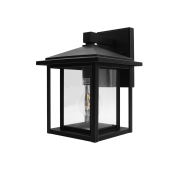 Wall Lantern 1 -Light 11-in H Matte Black Hardwired Outdoor Wall Light