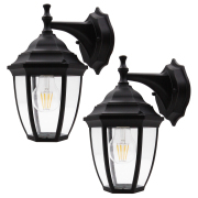 6.5-in W 2 -Light Matte Black Wall Sconce