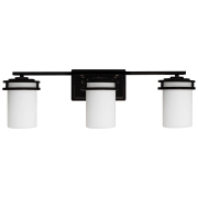 Black Vanity Light 24-in 3 Light Matte White Modern/contemporary Bathroom Vanity light