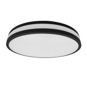 13 in. Matte Black Adjustable CCT Integrated LED Flush Mount 3000K/4000K/5000K Light Fixture