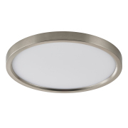Flush Mount Light 1 -Light 11-in/13-in Brushed Nickel Integrated LED Flush Mount Light