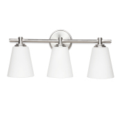 Vanity Lights For Bathroom 20.25-in 3 Light Brushed Nickel Modern/contemporary Bathroom Vanity light