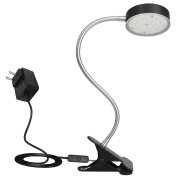 LED Clamp Desk Lights 19.25-in Adjustable Black Clip Desk Lamp with Metal Shade