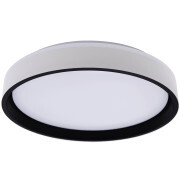 LED Flush Mount 15.3-in Powder coated White Indoor 1 -Light LED Flush Mount Light Plastic Shade