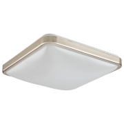 Flush Mount Light 14-in Nickel Indoor 1 -Light LED Flush Mount Light Plastic Shade