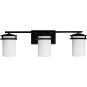 Black Vanity Light 24-in 3 Light Matte White Modern/contemporary Bathroom Vanity light