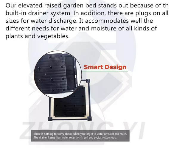 Elevated Plastic Raised Garden Bed Planter Kit for Flower Vegetable Grow