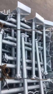 Electro galvanized adjustable shoring post props pump jack with base plate use in scaffolding system