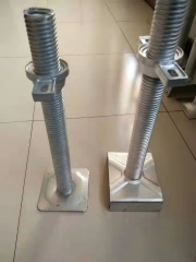 Electro galvanized adjustable shoring post props pump jack with base plate use in scaffolding system