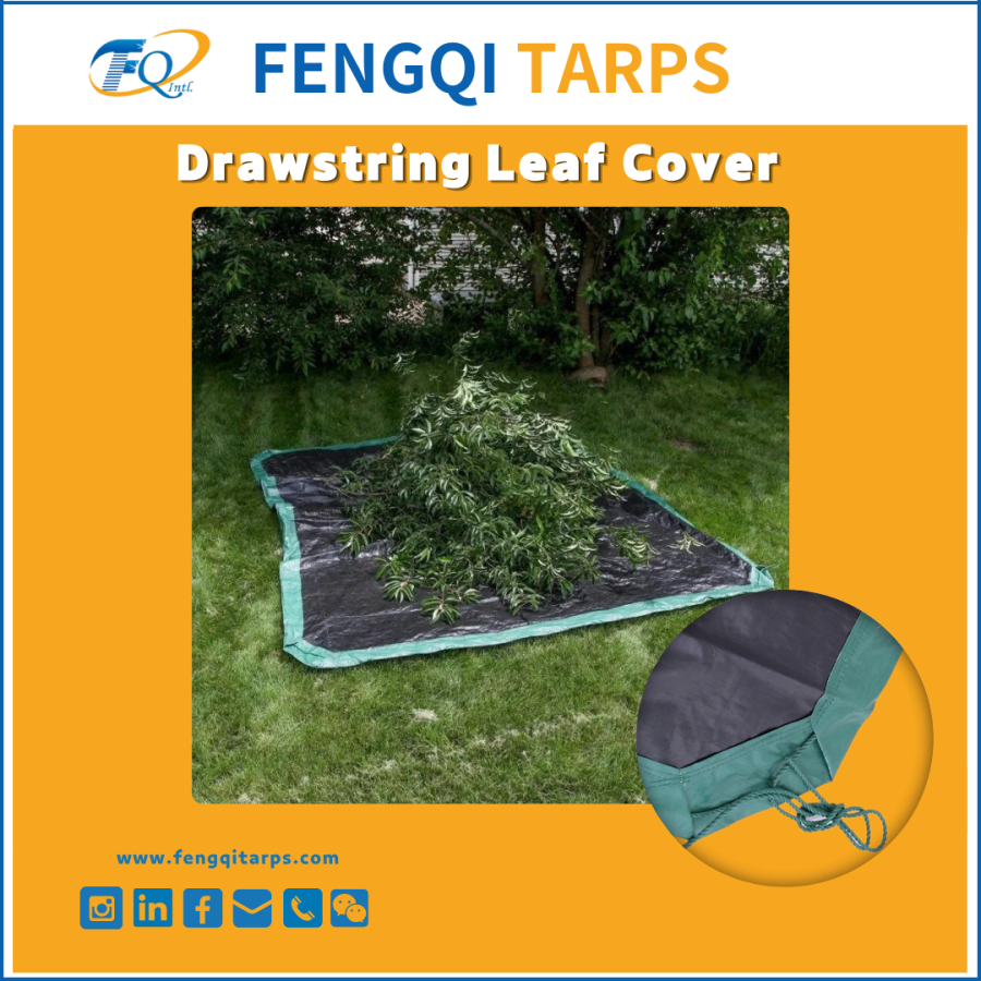 PE Yard Tarps - Drawstring Leaf Cover