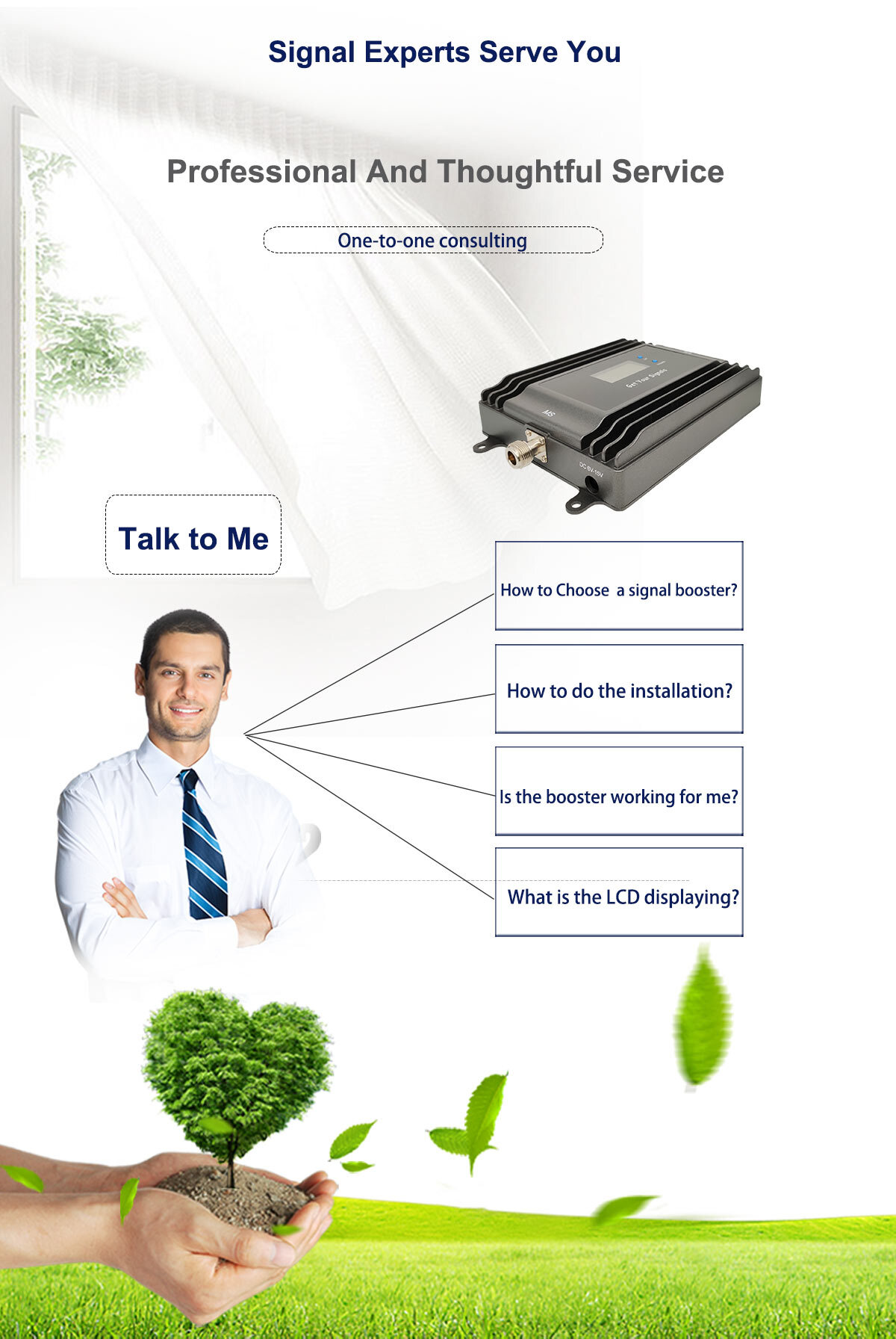 Powerful Dual Band 1800+2100Mhz 2G Voice 3G LTE 4G data Network Signal Booster B3+B1 GSM Celullar Amplifier Signal Antenna WIFI Connected For the remote Monitoring