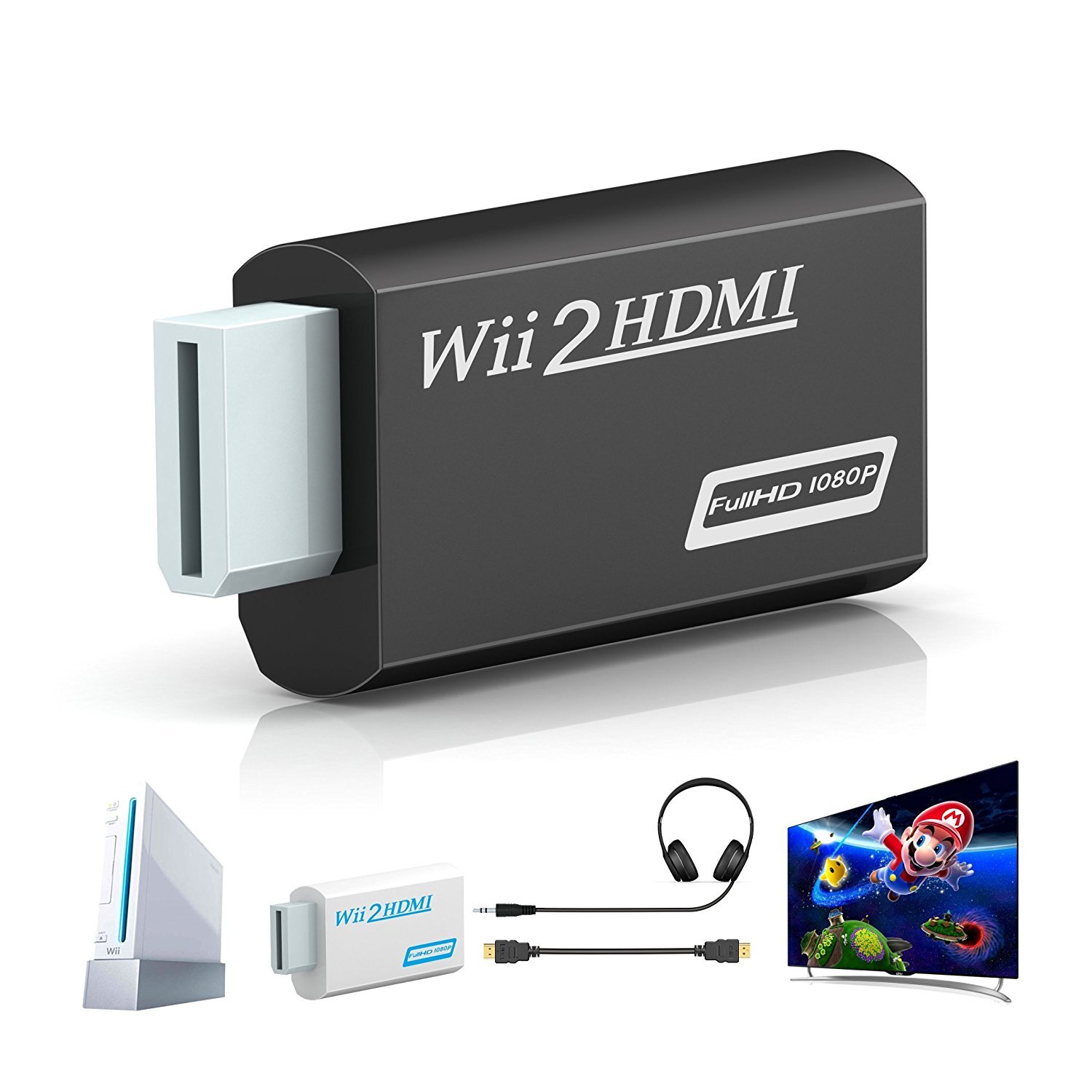Wii to hdmi Converter, Gana wii to hdmi Adapter, wii to hdmi1080p 720p
