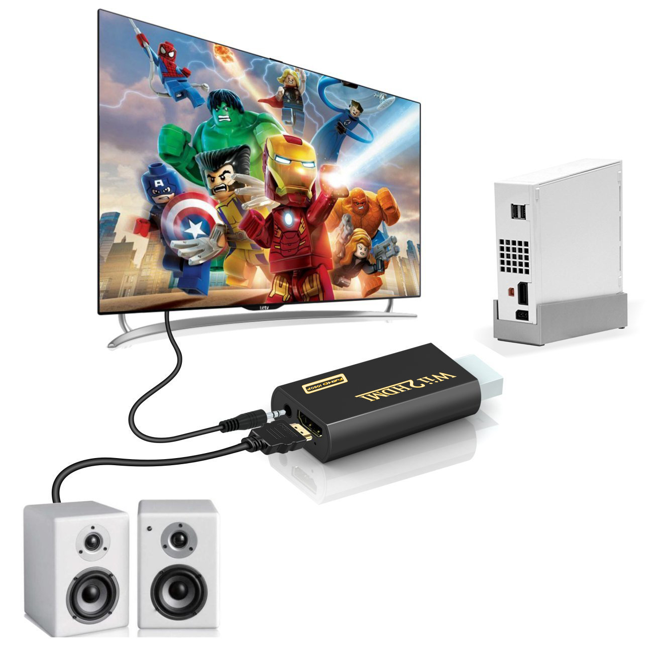 Wii to hdmi Converter, Gana wii to hdmi Adapter, wii to ...