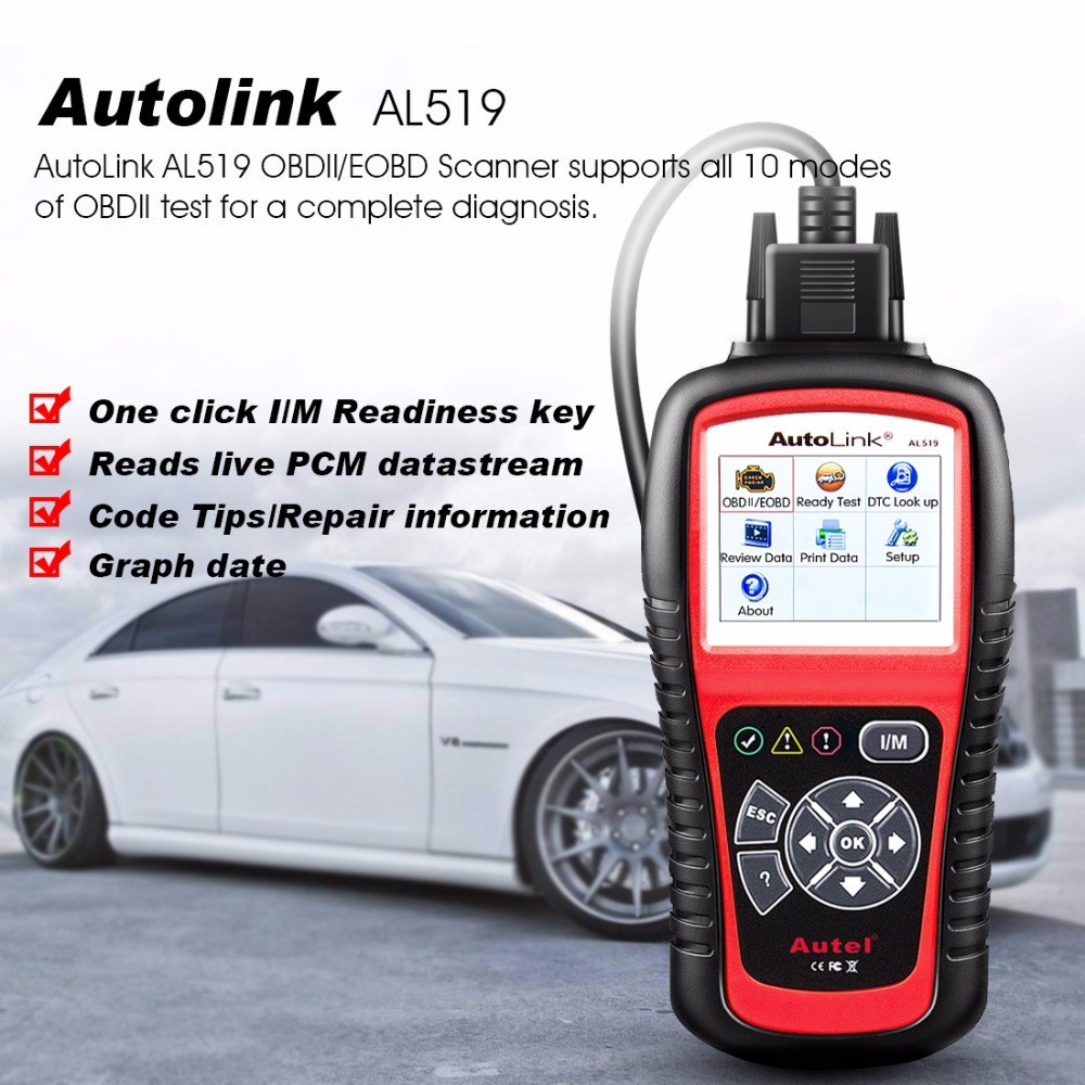 Autel AutoLink AL519 Engine ABS SRS Code Reader Lifetime Free Update Online