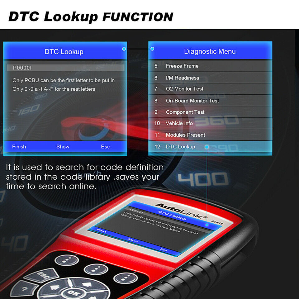 Genuine Autel AutoLink AL619 ABS/ SRS OBDII CAN Diagnostic Tool Global