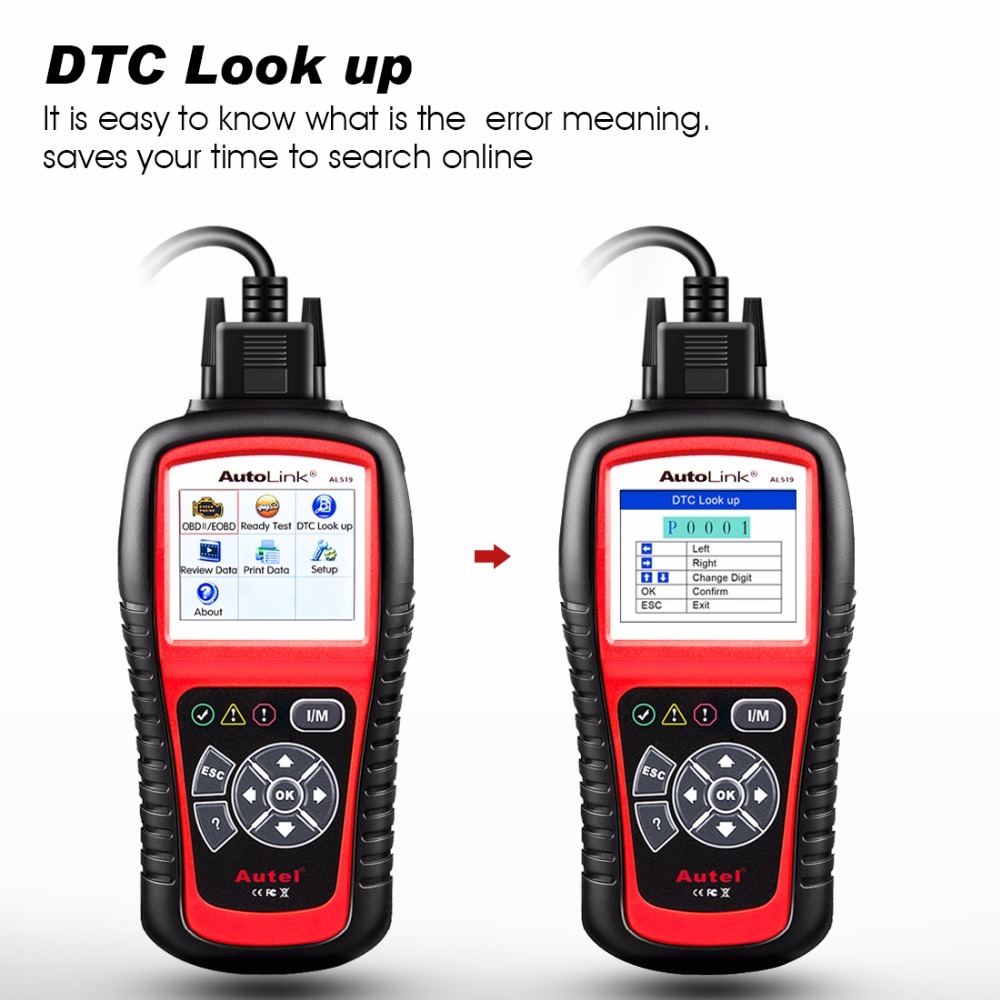 Autel AutoLink AL519 Engine ABS SRS Code Reader Lifetime Free Update Online