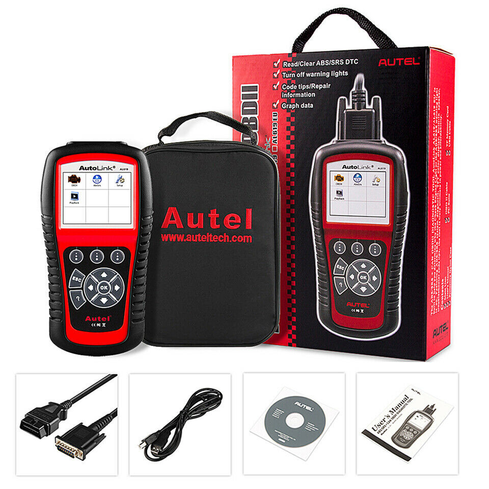 Genuine Autel AutoLink AL619 ABS/ SRS OBDII CAN Diagnostic Tool Global