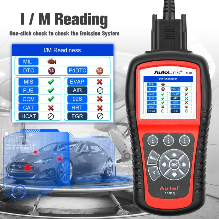 Genuine Autel AutoLink AL619 ABS/ SRS OBDII CAN Diagnostic Tool Global