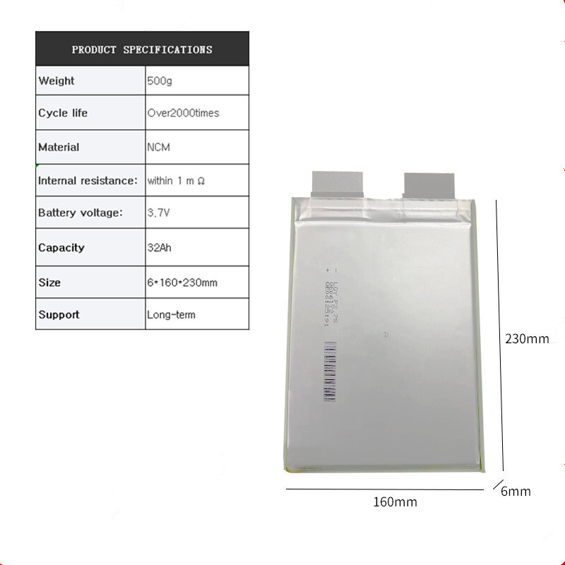 Farasis 3.7V 32Ah Li-ion NCM Pouch Battery For Electric Motorcycle