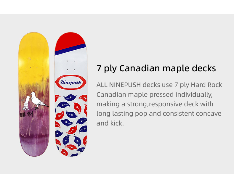 Skate deck Chinese culture Hard Rock Canadian maple decks NINEPUSH