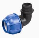 Compression Drip Irrigation Water PP Pipes Plastic HDPE PE 100 Pipe Fittings Male Elbow