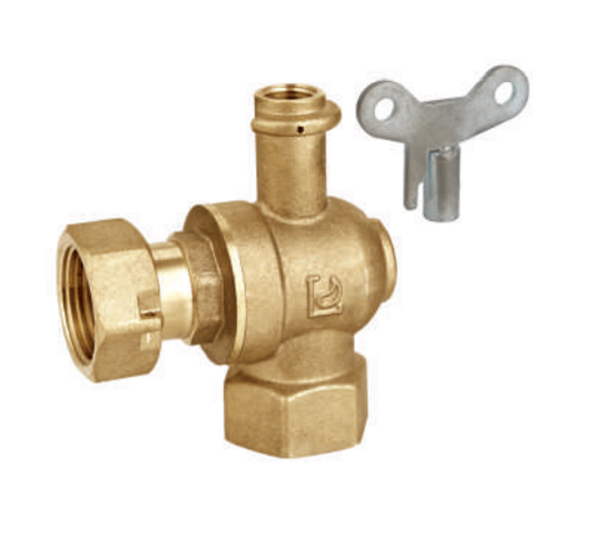 Brass Angle Valve With Lock With Tailpiece