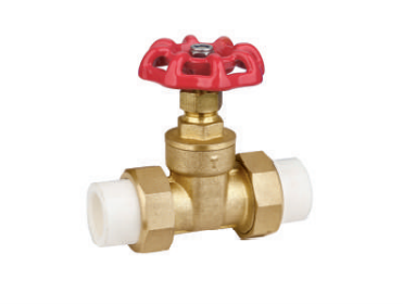 Brass Gate Valve Connection with PPR Pipe