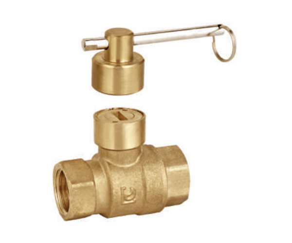 FQ-039 Brass lockable gate valve with InnerTriangle Wrench Key