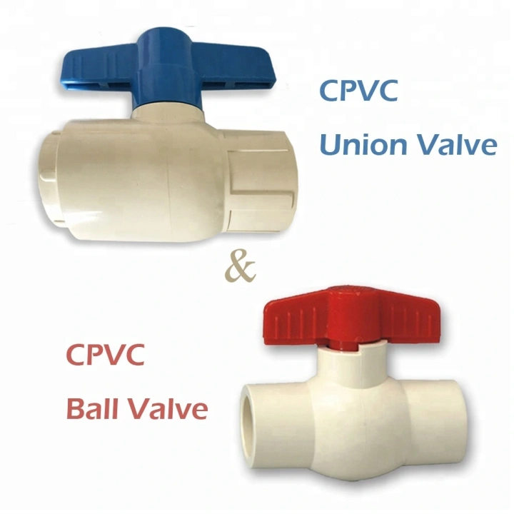 VALVE CPVC ASTM D2846 CPVC Single Union Ball Valve with Ivory Color