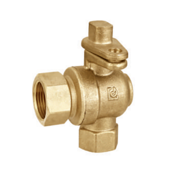 brass angle valve with lockwing