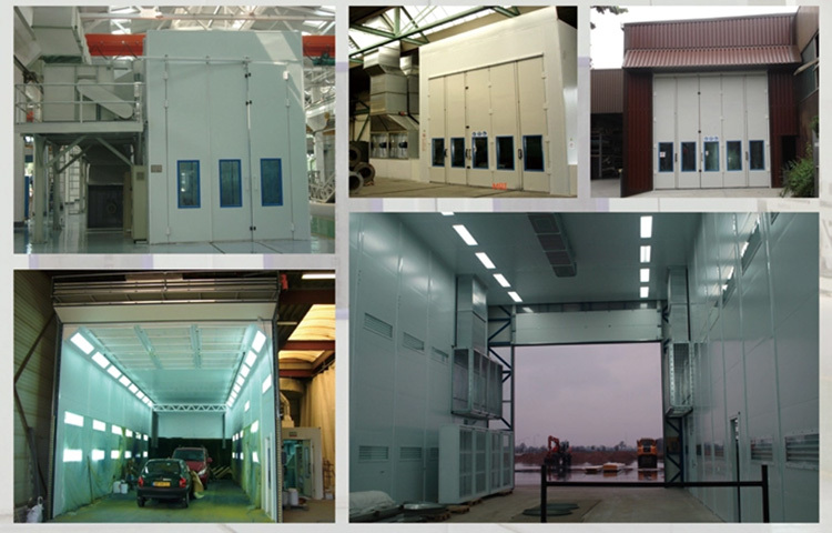 Entrance Air Exhaust Boxes Baking Room Combined Bus Paint Spray Booth   