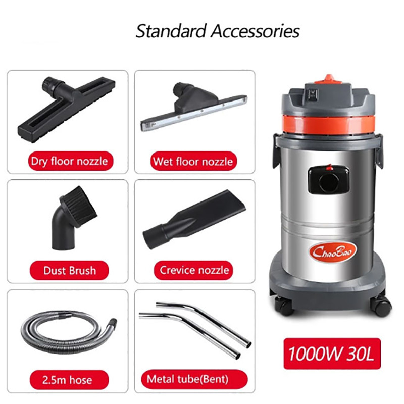 Car Vehicle Floor Wet And Dry Vacuum Cleaner 30L for Garage shop  High quality  Stainless Steel Canister Wet and Dry Vacuum cleaner Vacuum Cleaner