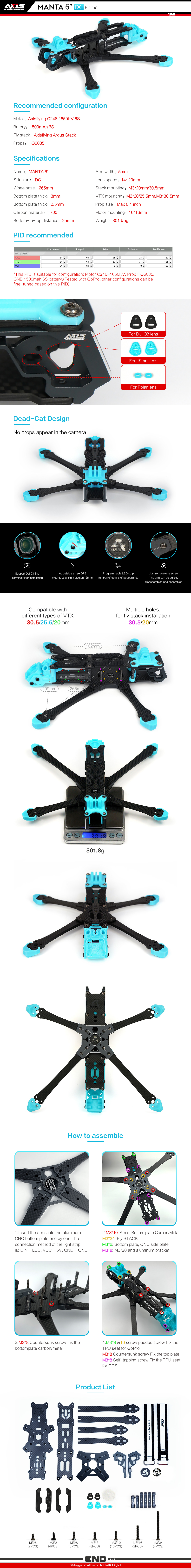 Axisflying MANTA6" / 6inch fpv freestyle DeadCat-DC type frame kit  Axisflying MANTA 6" best 6inch fpv freestyle DeadCat-DC type frame kit  cinematic drone,cinewhoop drone,longrange drone,freestyle drone,fpv drone,fpv quads,5inch freestyle drone,6inch freestyle drone,7inch longrange drone,5inch quads,6inch quads,7inch LR quads,7" fpv drone,7" fpv quads,7" longrange quads,6" cinematic quads,6" freestyle quads,6" longrange quads,DJI O3,DC FRAME,what can drones do?,what is the best professional drone?