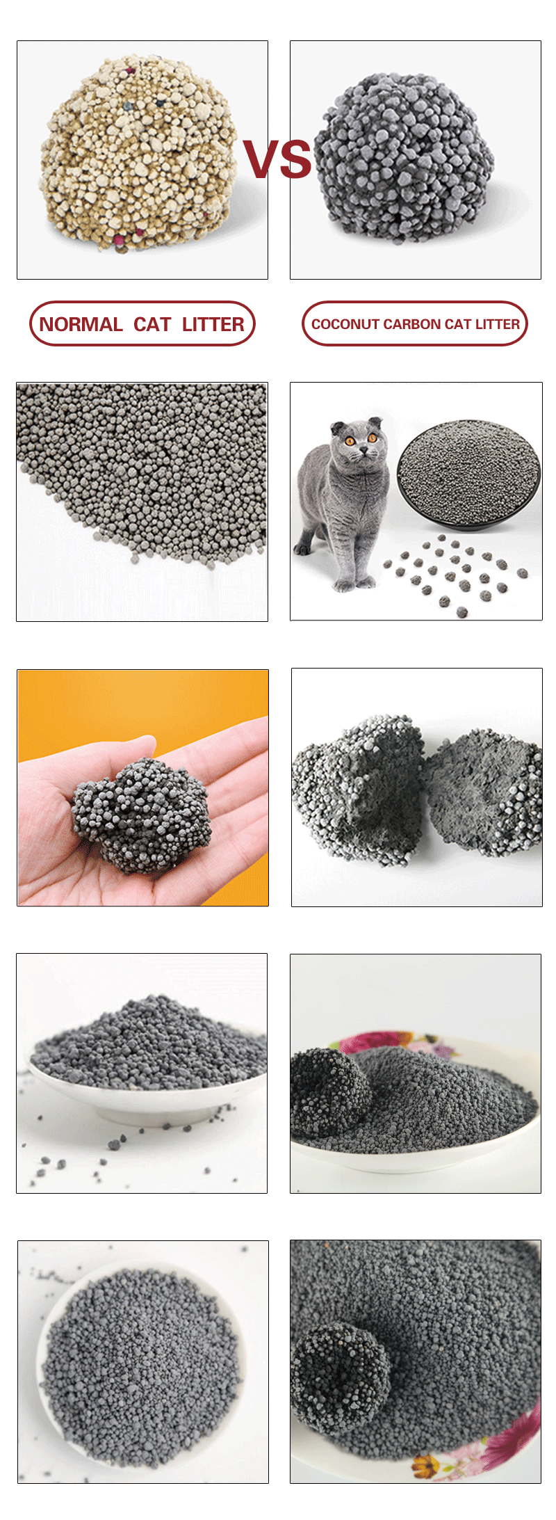 Ultral Odor Control Activated Carbon Bentonite Cat Litter  