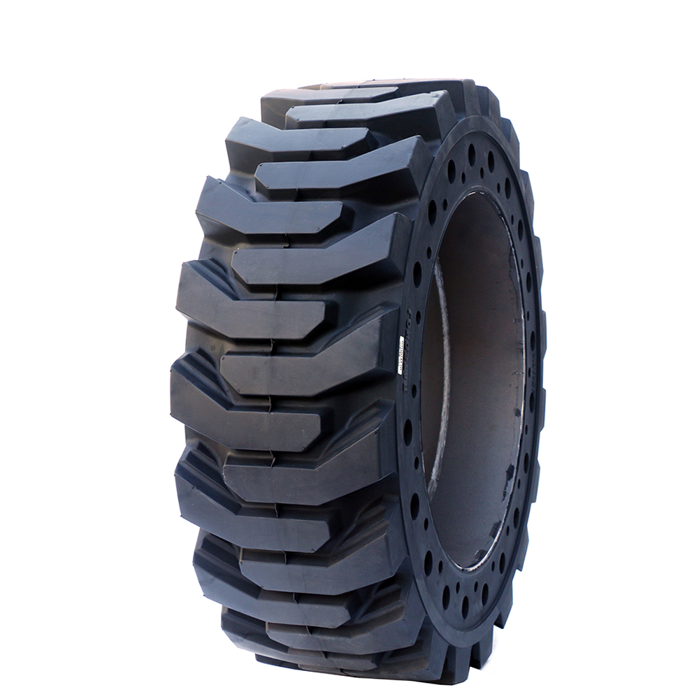 China factory direct 12-16.5 skid steer tire solid tyre with wheel for bobcat loader