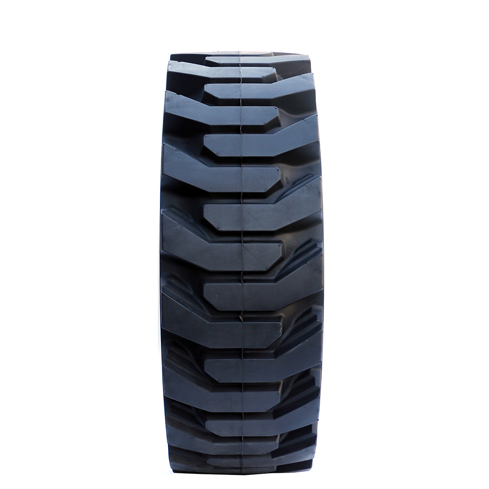 China factory direct 12-16.5 skid steer tire solid tyre with wheel for bobcat loader
