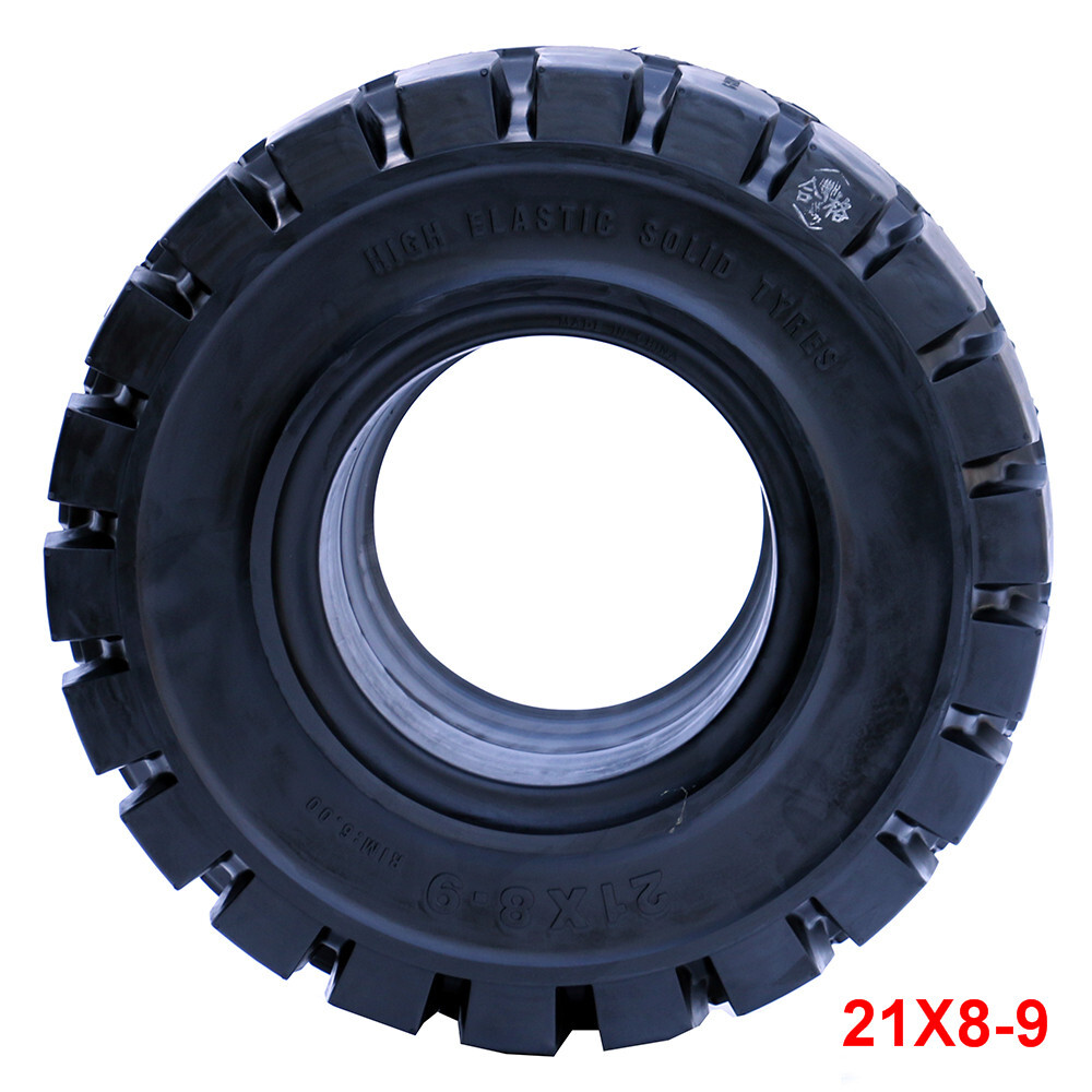 concrete pan solid rubber wheel tyre 21x8 - 9 forklift tyre for buffer bumper car  