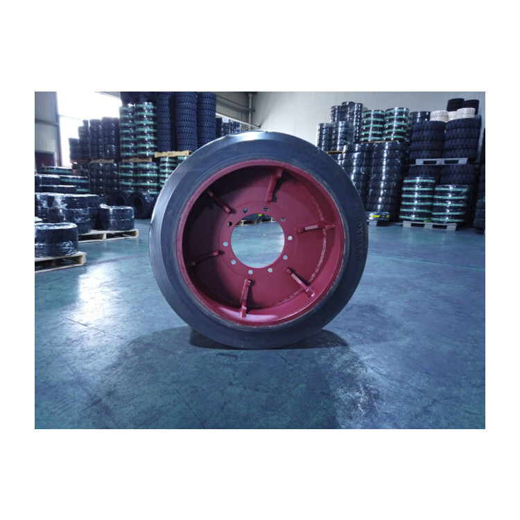 aircraft tow tractor solid loader tyres 40 x 16 x 30 press on solid tyre with rim for Airport Trailer