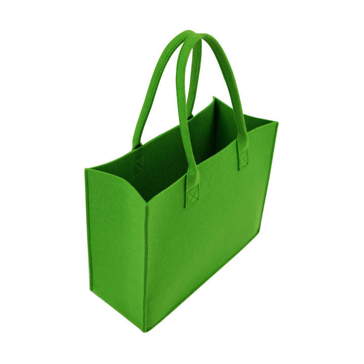 Oem Fashion Custom Felt Fabric Tote Bag Eco Friendly Reusable Shopping Bag With Logo