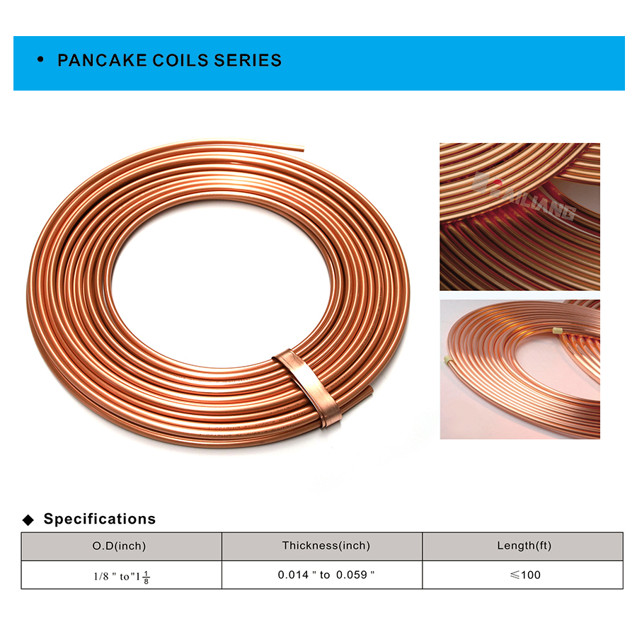 wholesale pancake coil copper tube for air conditioner and refrigeration equipment copper pipe