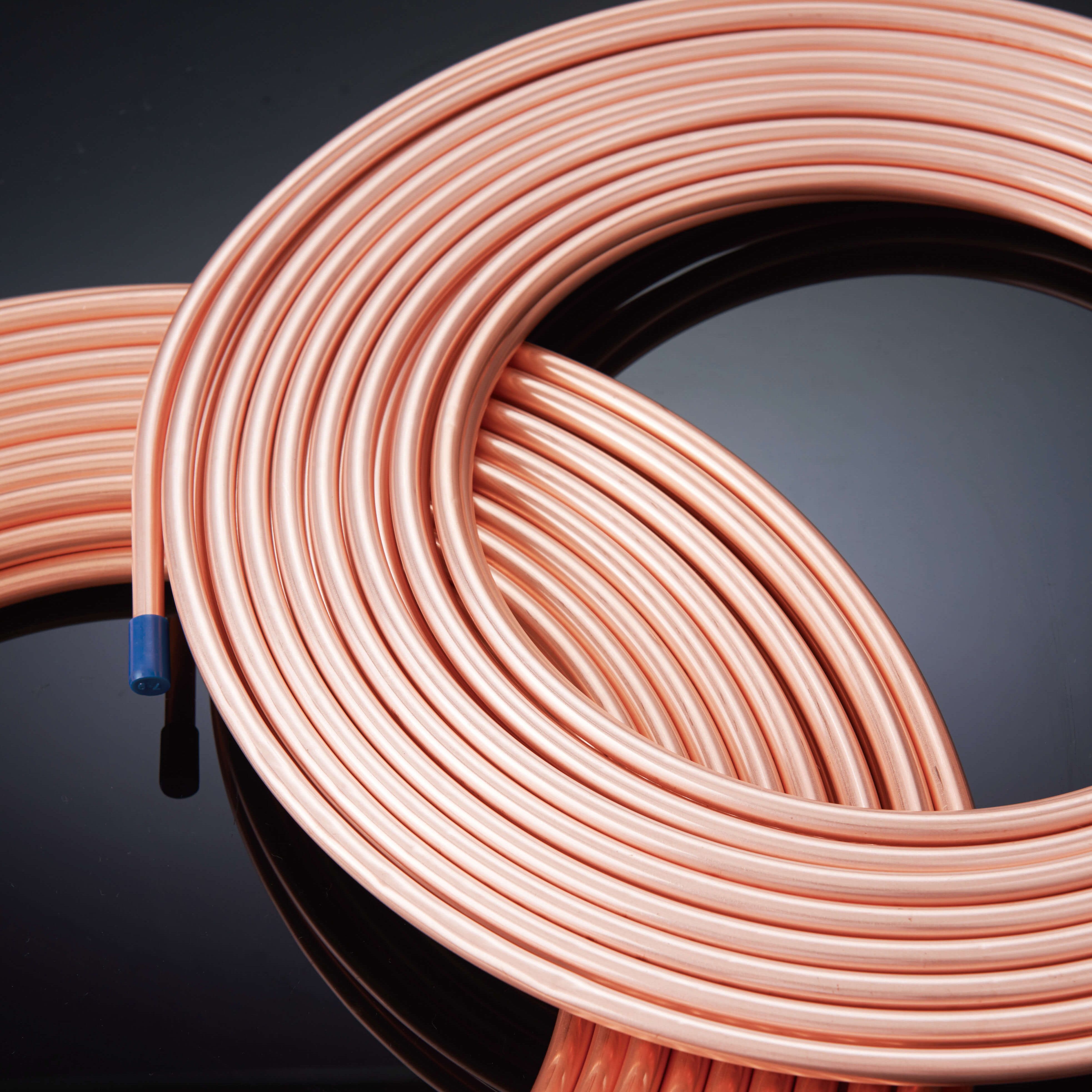 Copper tube for air conditioner insulated union joint 5/16" copper fin heat exchanger