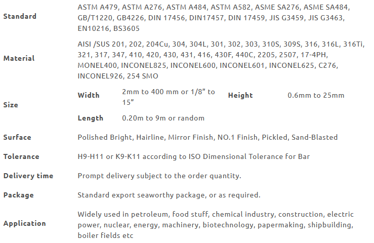 Stainless Steel bar round inox 304 316 17-4ph 2205 stainless steel square bar price OEM and ODM