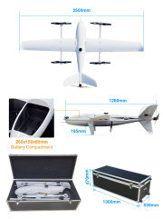 KYF-250 3.5H long endurance Distance Delivery Drone V tail Fixed wing UAV UAS