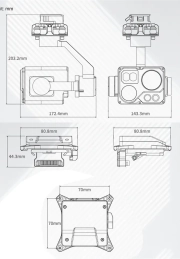 Rangefinder Night Vision Sensor KF-30L TIRM Four-Sensor 3-Axis Gimbal Camera