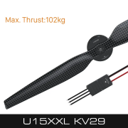 T-MOTOR U15XXL KV29 30kw 60kg thrust Sensorless Motor for Drone